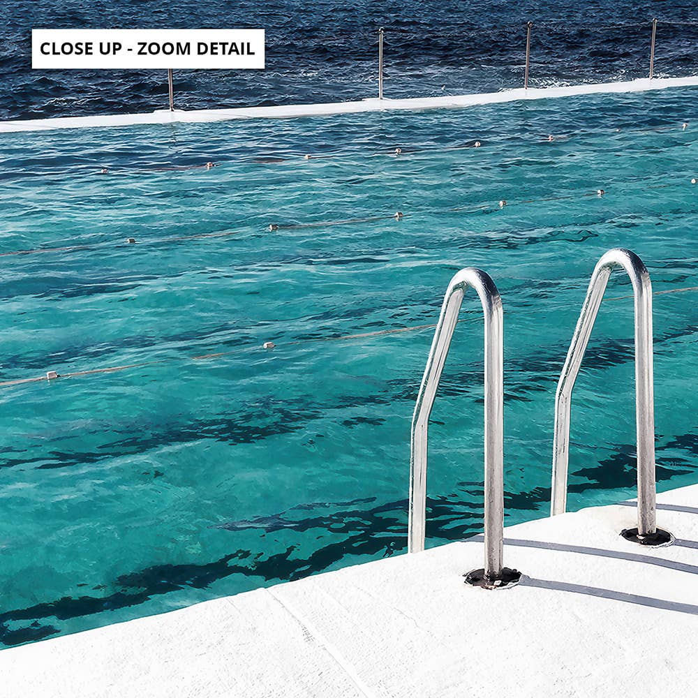 PRINT AND PROPER - Wholesale Art print - Bondi Beach Icebergs Wall Art. Pool Detail. Sydney Coastal2