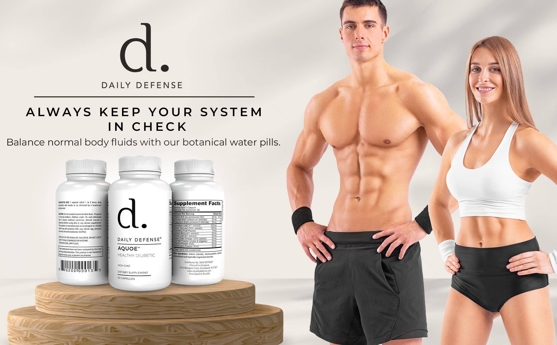 DAILY DEFENSE – wholesale Oral supplement/vitamin – AQUOE Healthy Diuretic11