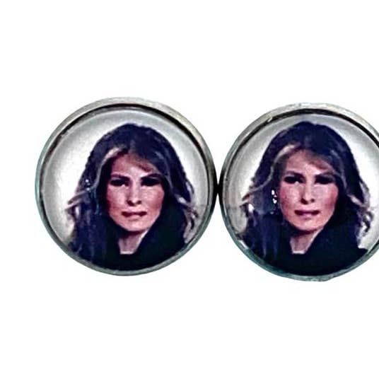 Melania Trump Stud Earrings for Women Election 2024 MAGA for wholesale by Our Little Charms