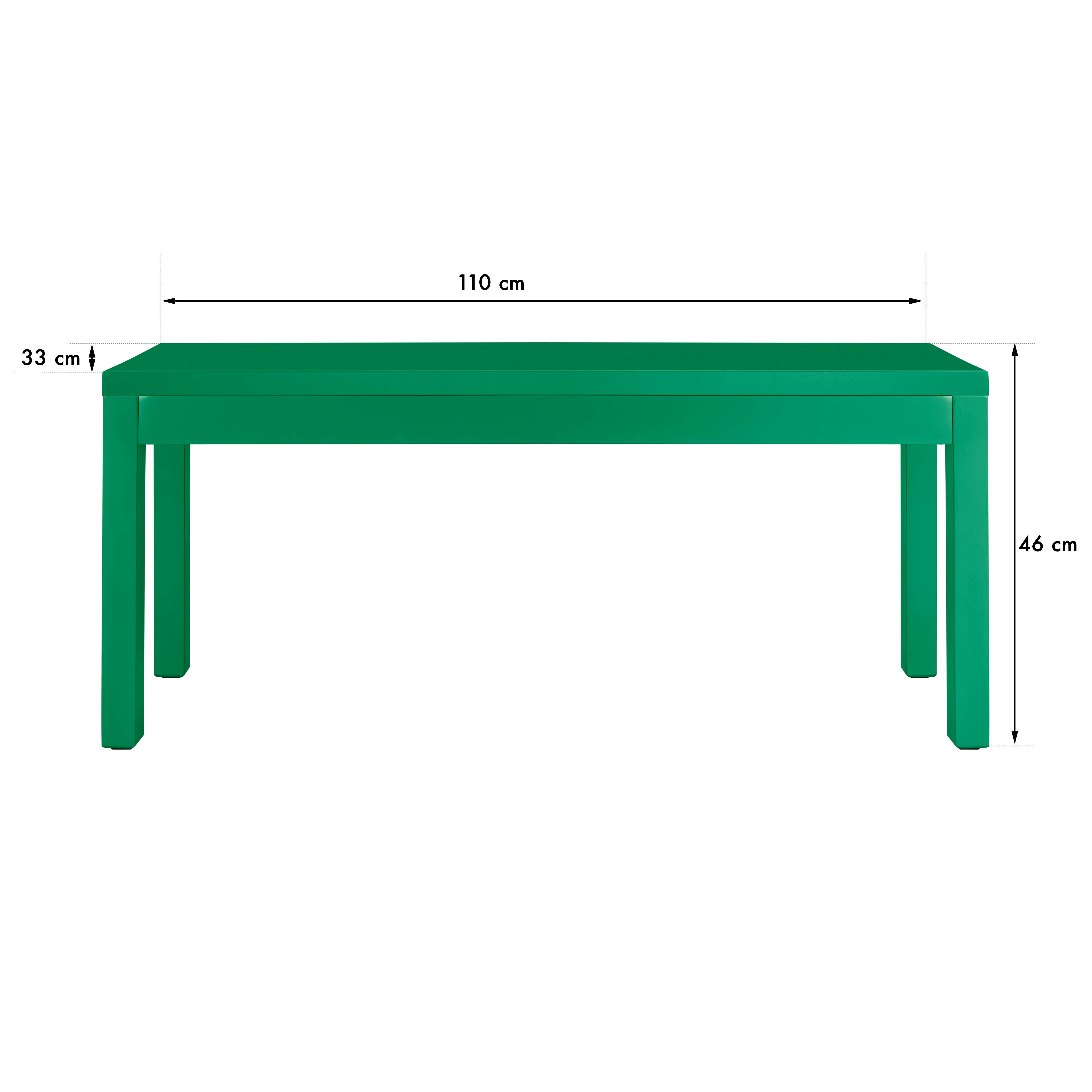 Really Nice Things - Wholesale Bench - Solid pine lacquered bench Emerald Green1