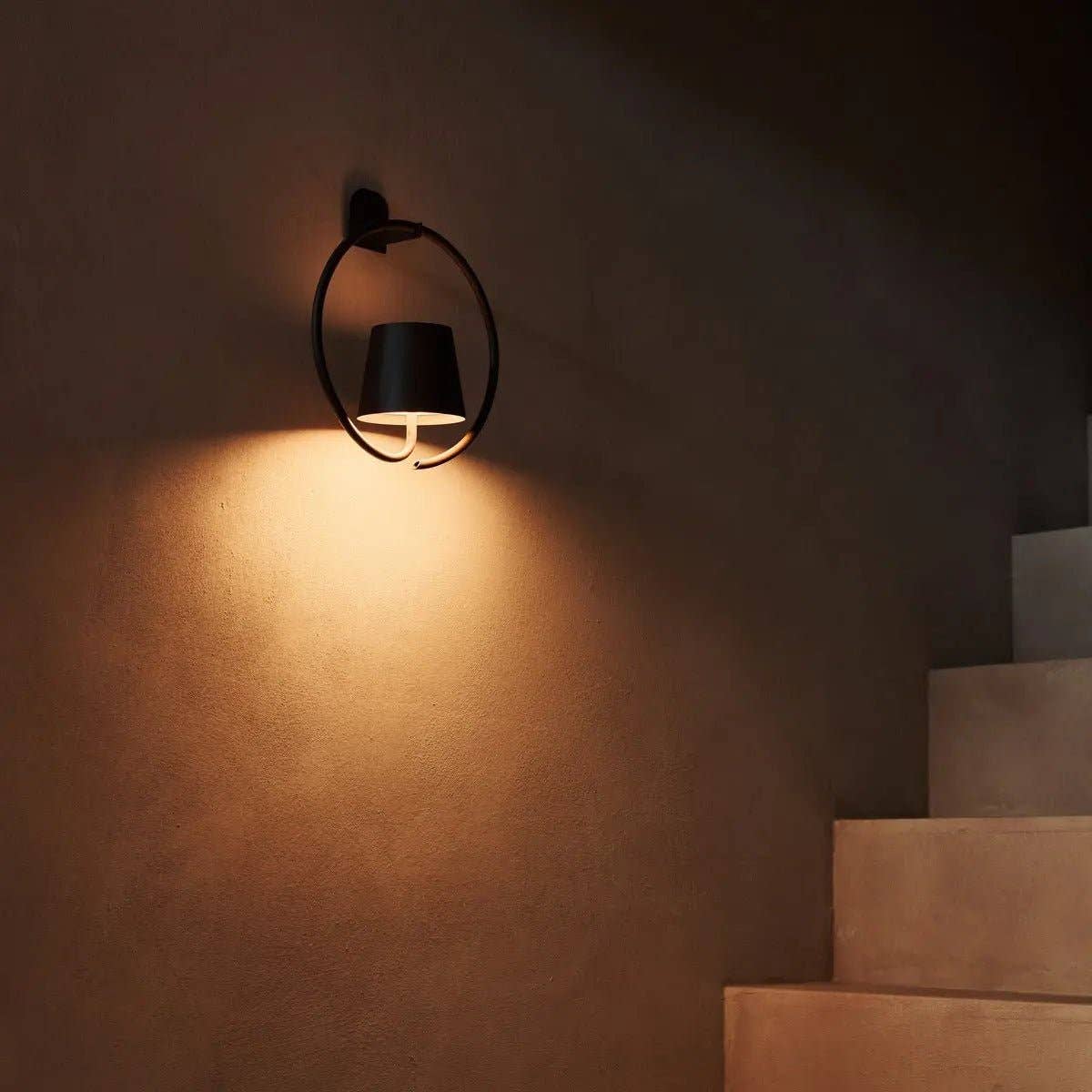 Tavellio - Wholesale Sconce - Cielo Dark Brown Rechargeable Metal Wall Lamp – Cordless, Dimmable, and Stylish2