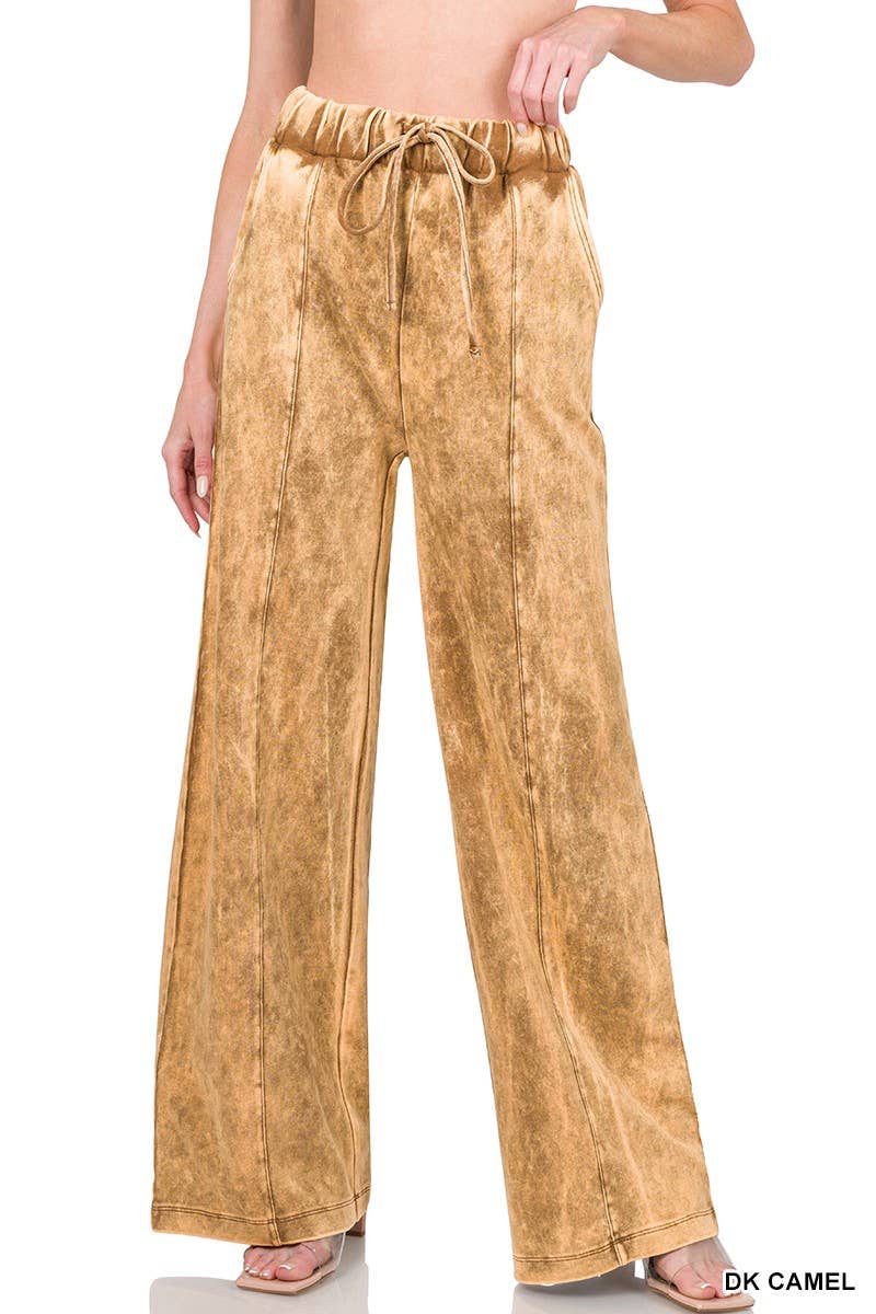 Baie Bleue - Wholesale Pants - Women's - P1756ZN - COOL ACID WASH WIDE LEG PANTS7