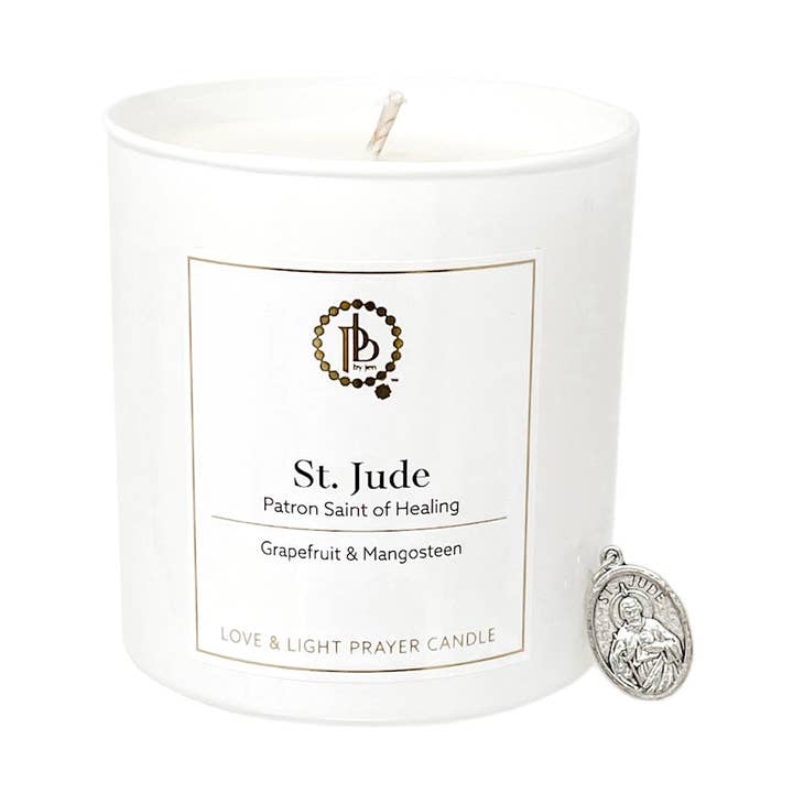 Love & Light Prayer Candle- St. Jude for wholesale by PowerBeads by jen