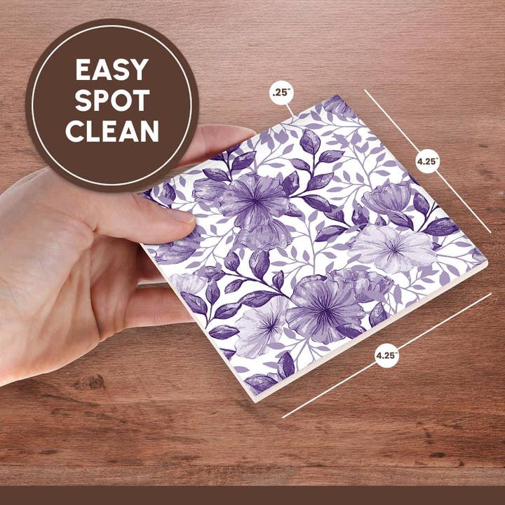 3dRose - Wholesale Coasters - 3dRose, Pretty Purple Petunia Flower Pattern, Coaster6