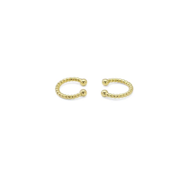 Gold Twisted Hoop Ear Cuff, Sku#LX315 for wholesale by BestBeads&Beyond