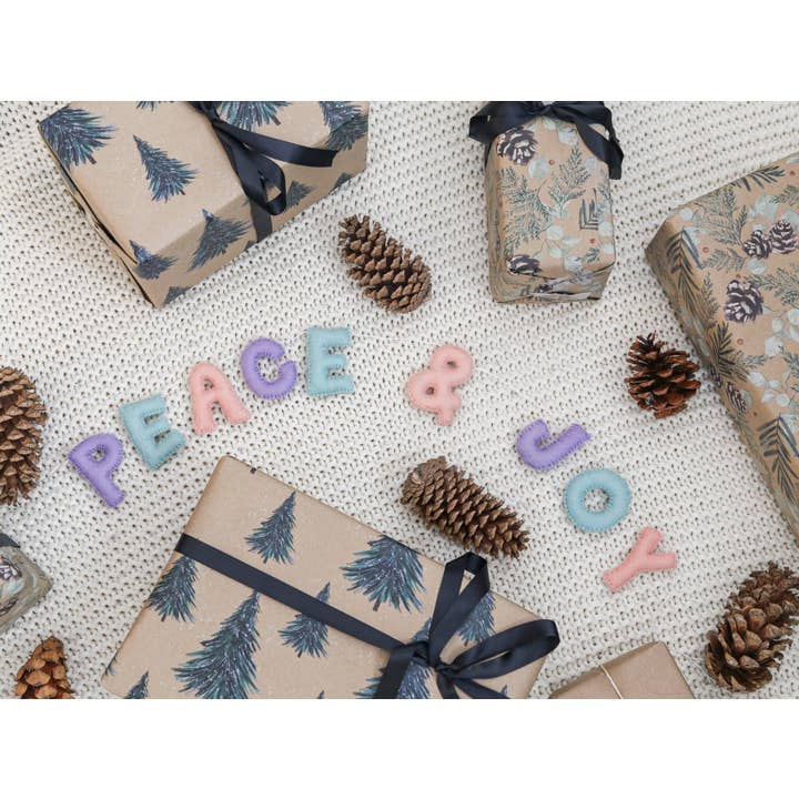 NOEL by Alma Home – wholesale Bunting/garland – Pastel Peace & Joy Felt Christmas Garland