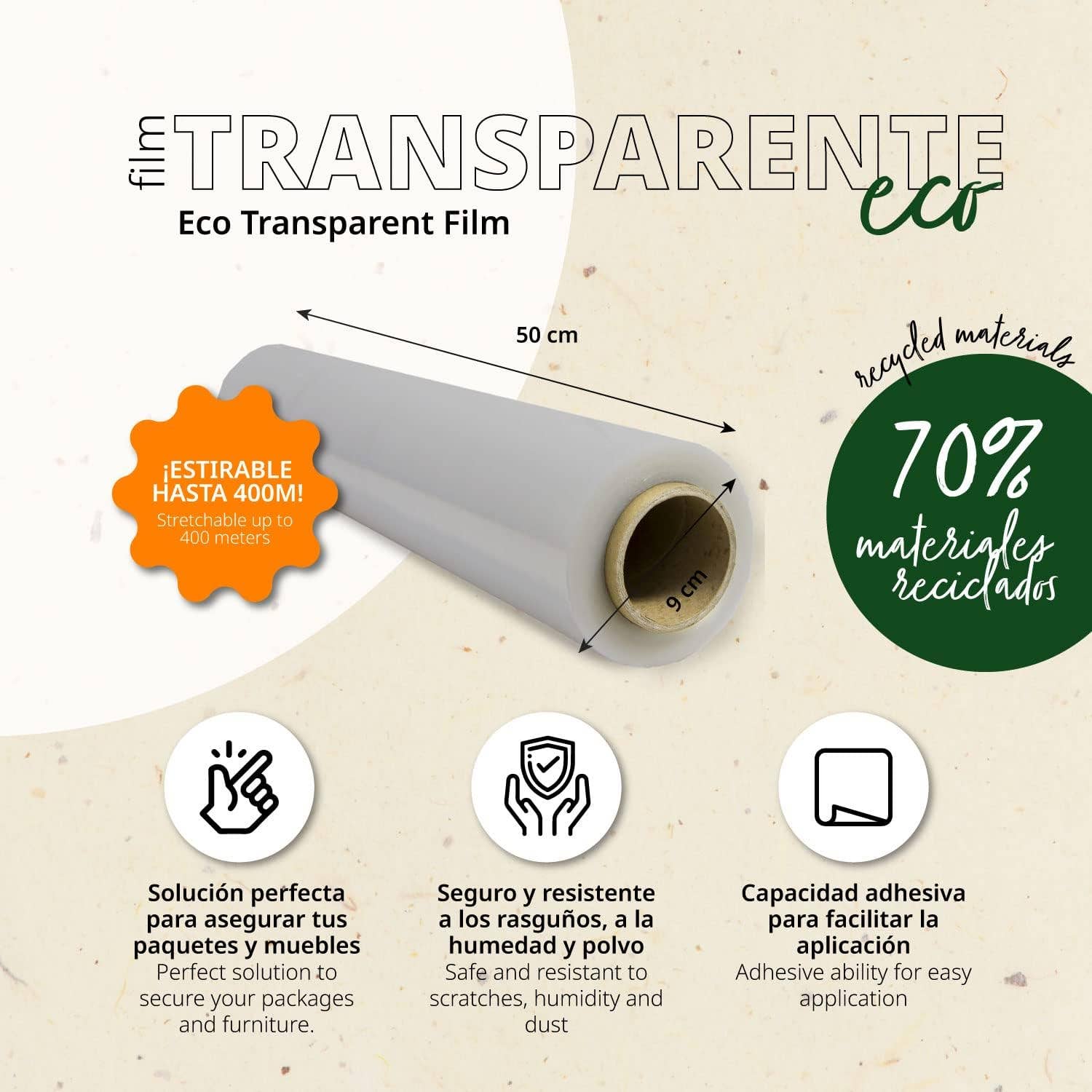 MEDEL OFFICE - Wholesale Cellophane Bag - 70% Recycled Eco-friendly Packaging Film for Shipping1