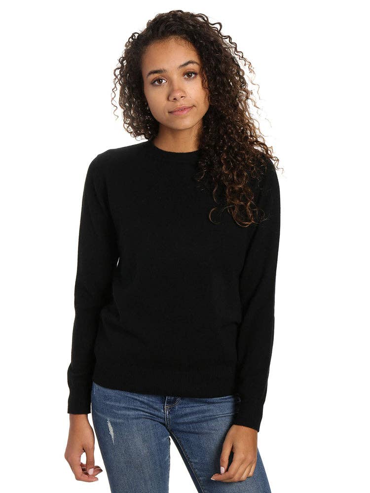 Noble Mount - Wholesale Knit Sweater - Women's - Zainuno Moizni Women's 100% Cashmere Classic Crew Neck Sweater3