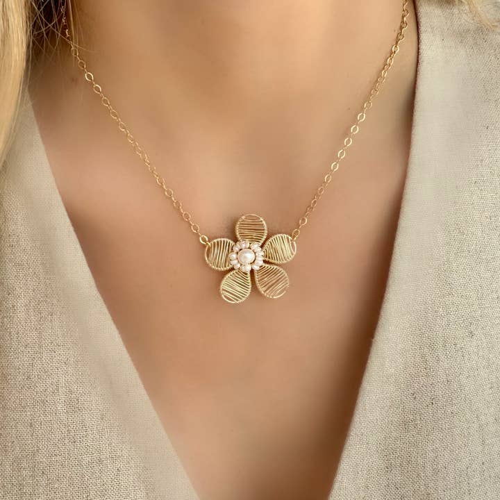 Blossom in Chain Necklace for wholesale by LPL Creations