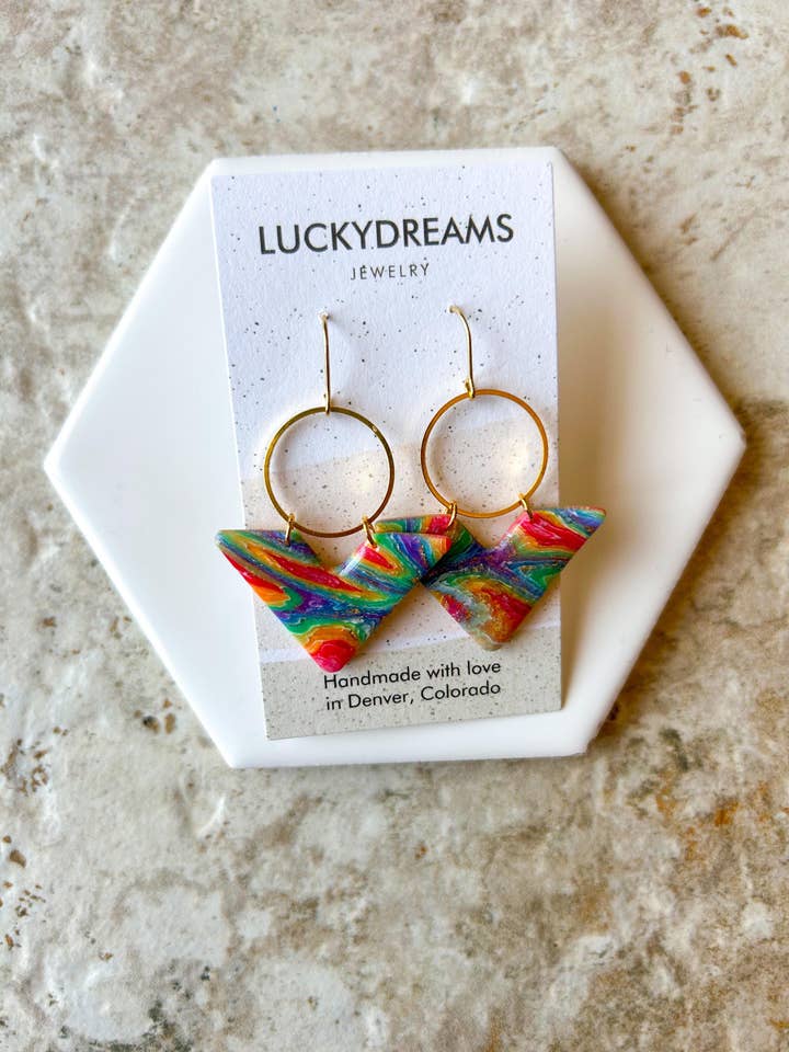 Clay Earrings- The Monica- Hypoallergenic- Lightweight - Handmade- Statement Jewelry 1 for wholesale by LuckyDreams