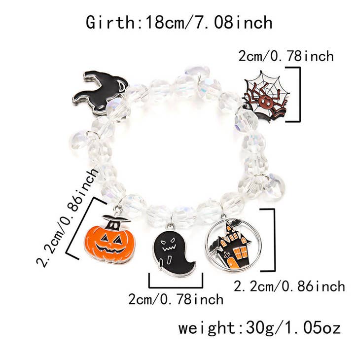 alberalkirk - Wholesale Charm/Dangle Bracelet - Halloween Multi-Charm Bracelet with Cartoon Pendants S5P49714