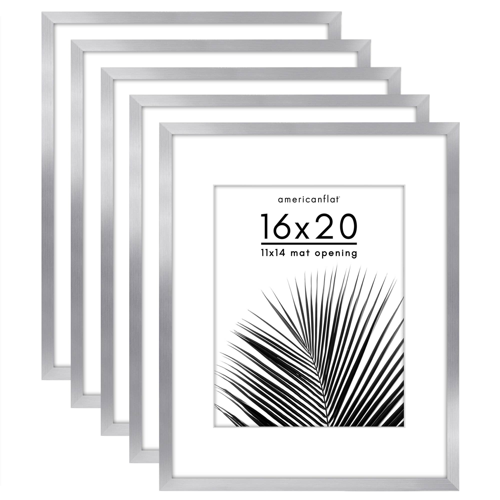 Americanflat - Wholesale Picture Frame - Americanflat 5 Pack Picture Frames With Mat Plexiglass Cover76