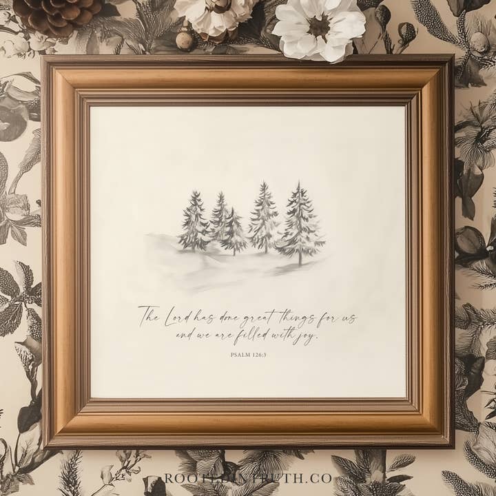 Rooted in Truth - Wholesale Art Print - Filled with Joy Christmas  Wall Art Print Christian Decor1