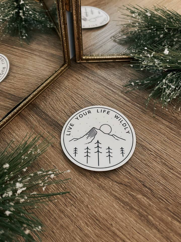Live Wildly Sticker for wholesale by Sitkas & Seas