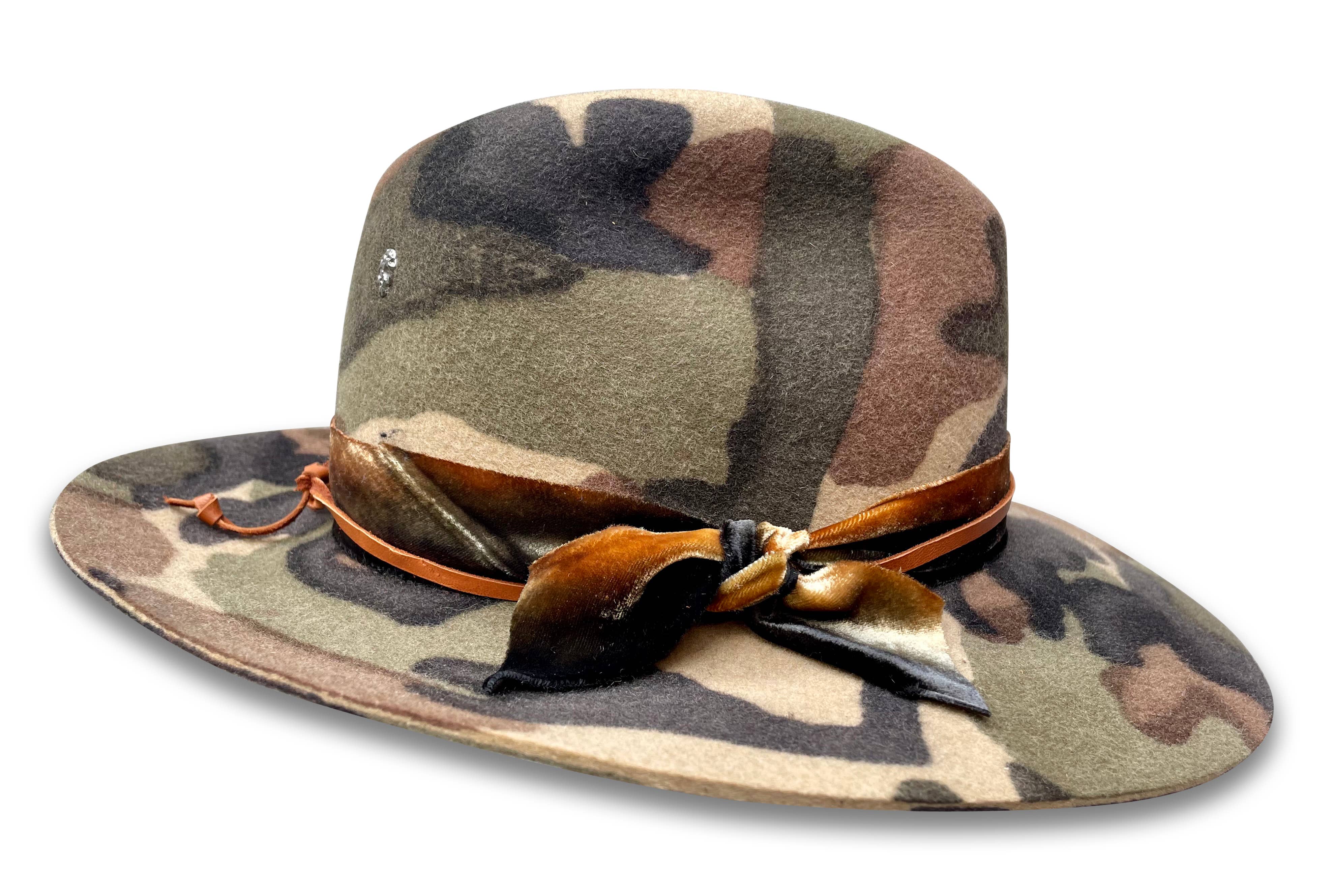 Cha Cha's House of Ill Repute – wholesale Fedora – Women’s – GI Jane - Camo Fedora 2