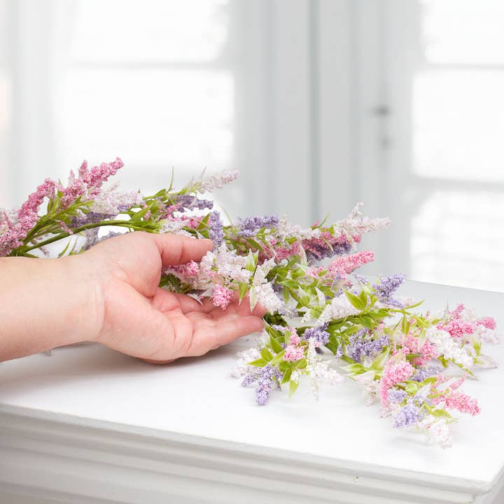 Factory Direct Craft - Wholesale Artificial Flowers - 60 inches Artificial Lavender Table Runner Mantle Garland