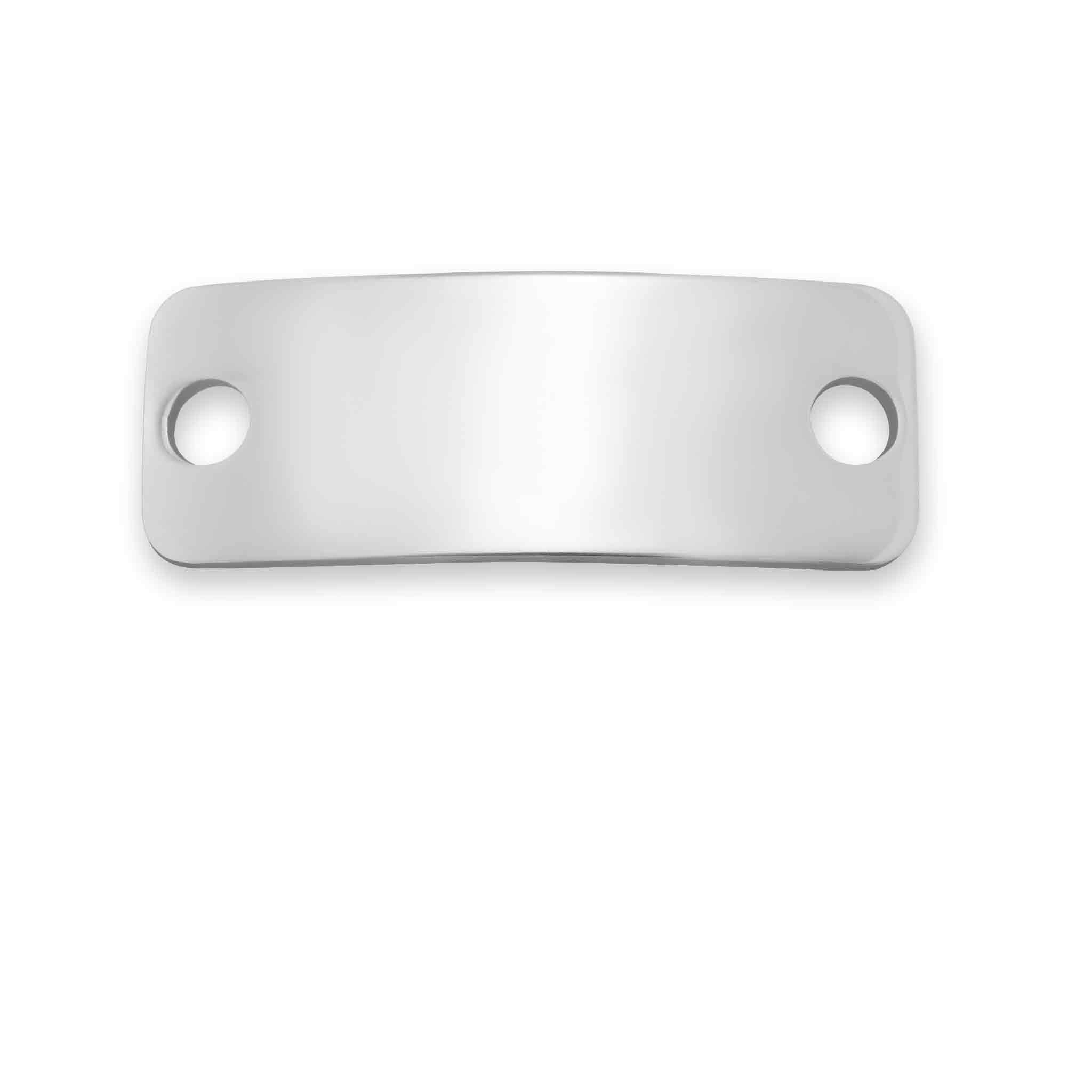 WJW - Wholesale Individual Charm/Pendant - Blank Rectangle ID Stainless Steel Pendant1