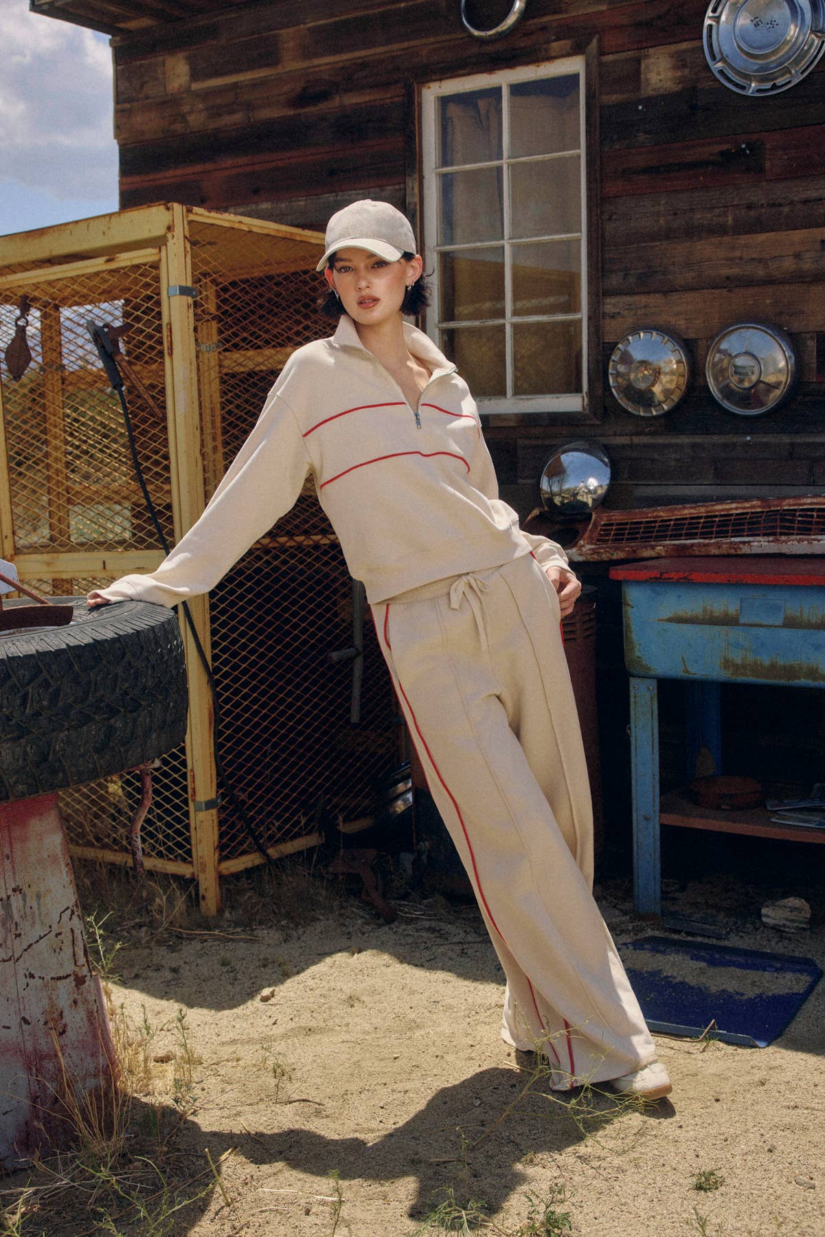 Dress Forum - Wholesale Pants - Women's - Track Stripe Wide Leg Sweatpants (1)8