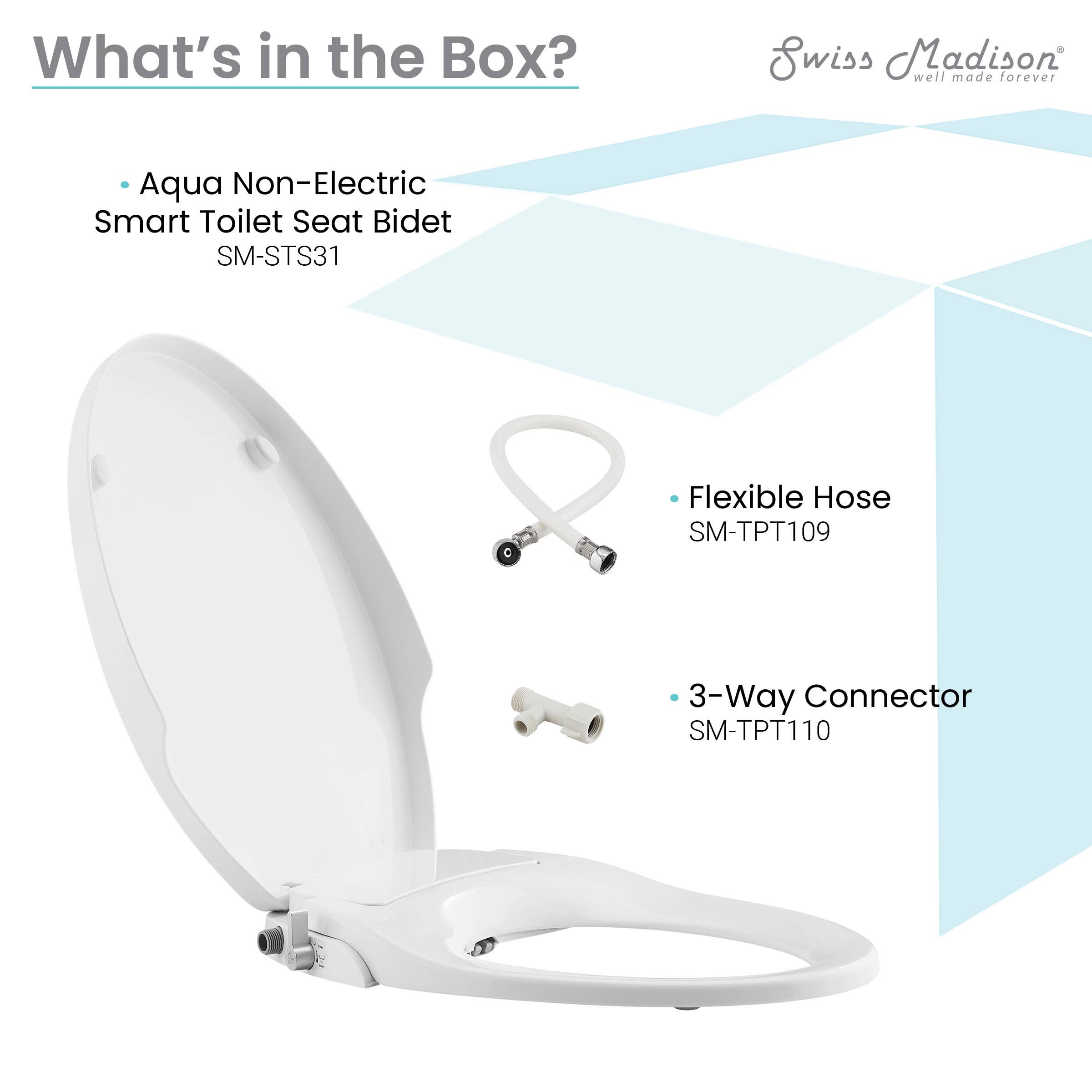 Swiss Madison - Wholesale Bathroom Accessory Set - Aqua Non-Electric Smart Toilet Seat Bidet7