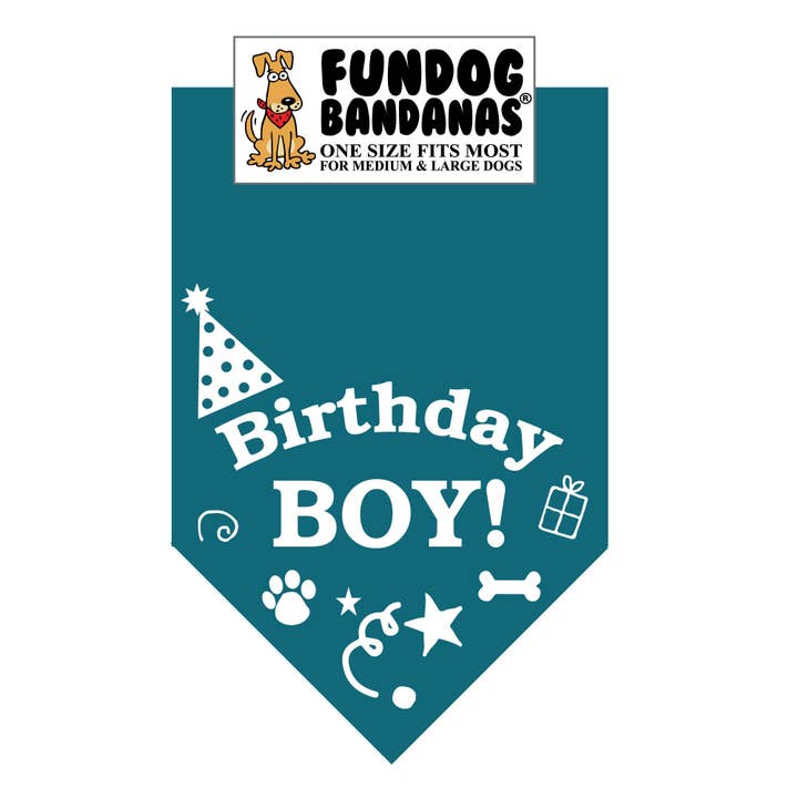 Assorted Colors 5 Pack - Birthday Boy Dog Bandana for wholesale on Faire