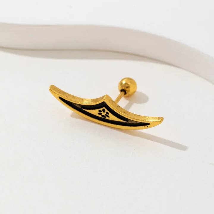 Ashlen - Wholesale Stud/Post Earrings - GOTH HIDDEN HELIX EARRING3