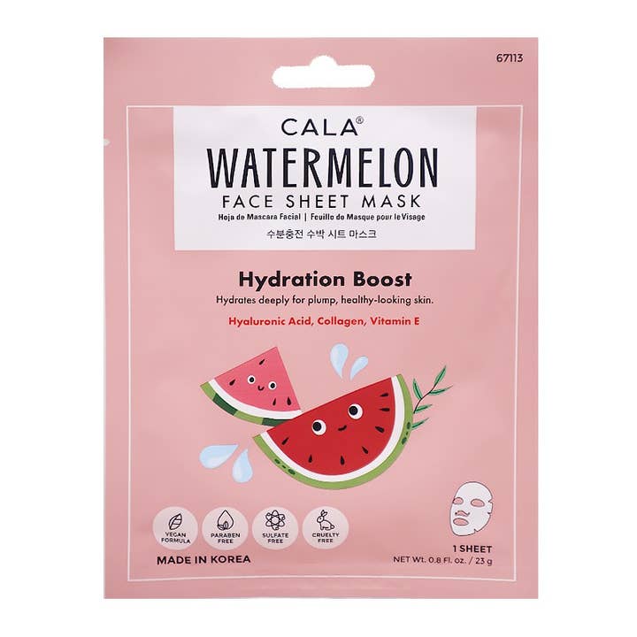 PINEAPPLE Beauty - Wholesale Skincare Face Mask - CALA 67113 Watermelon 5 Sheet Face Mask - 6 pcs