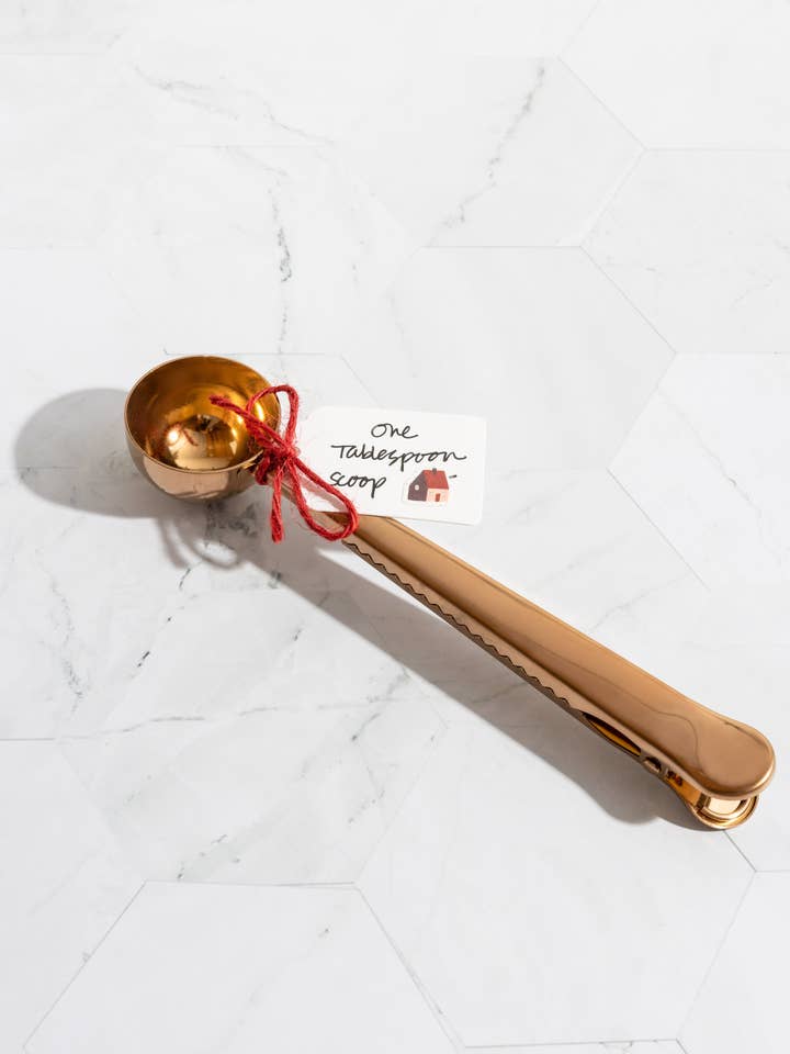 Colher de Medição com Clip de Rosé Gold | Presente Perfeito para Amantes de Cacau e Café | loveBB por atacado de loveBB