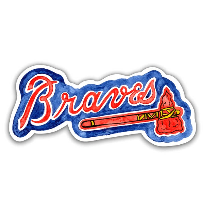 Atlanta Georgia Baseball Vinyl Sticker for wholesale by Studio Miller