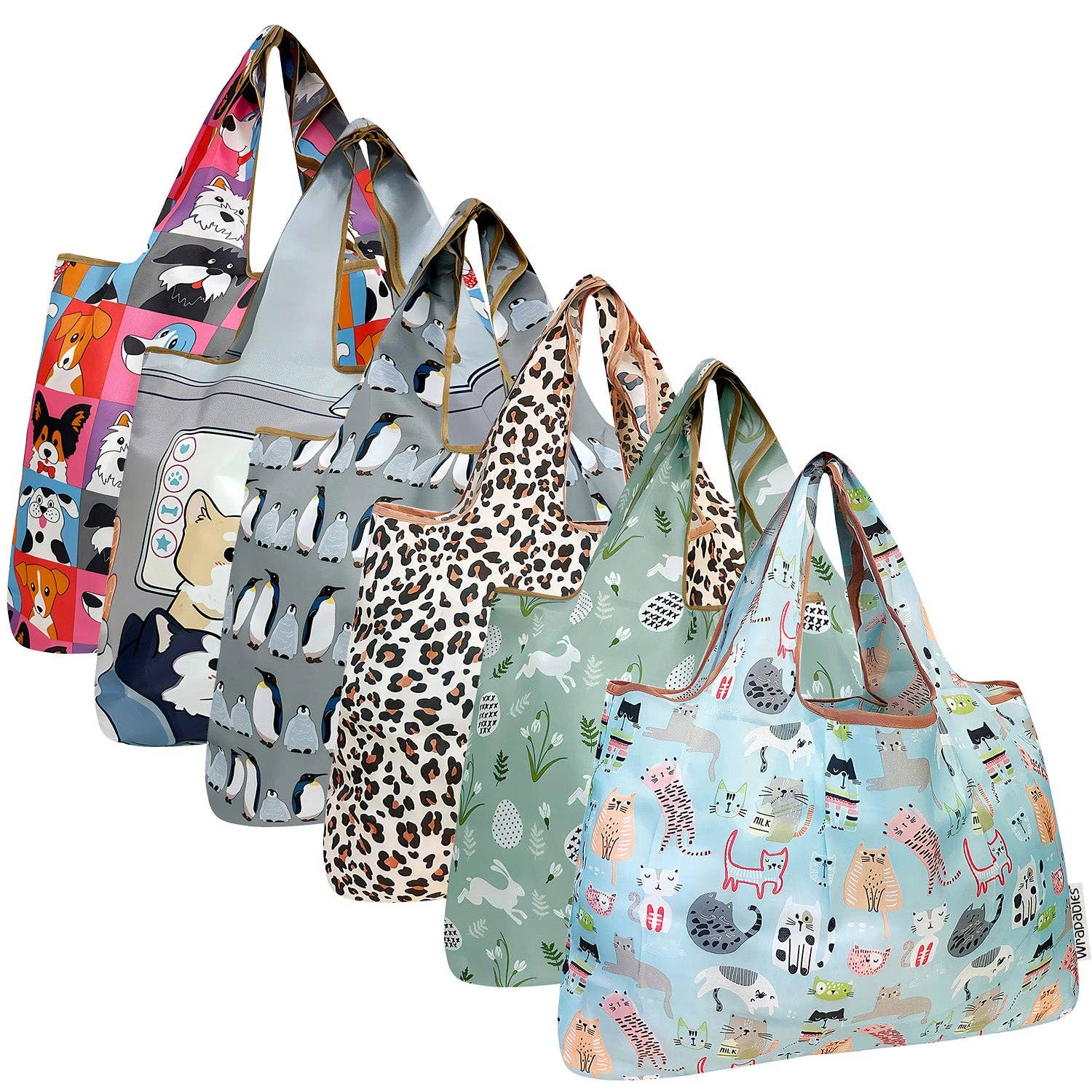 Wrapables.com - Vente Sacs de course/à provisions - Sacs à provisions réutilisables en nylon pliables de grande taille Wrapables, lot de 643