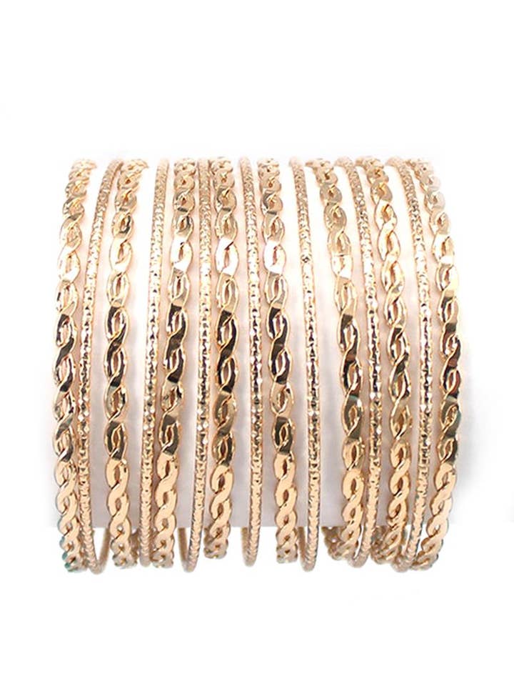 ARMREIF AUS MEHREREN METALLEN, STRASS-MIX, KB-8010 für den Großhandel von anbfashion