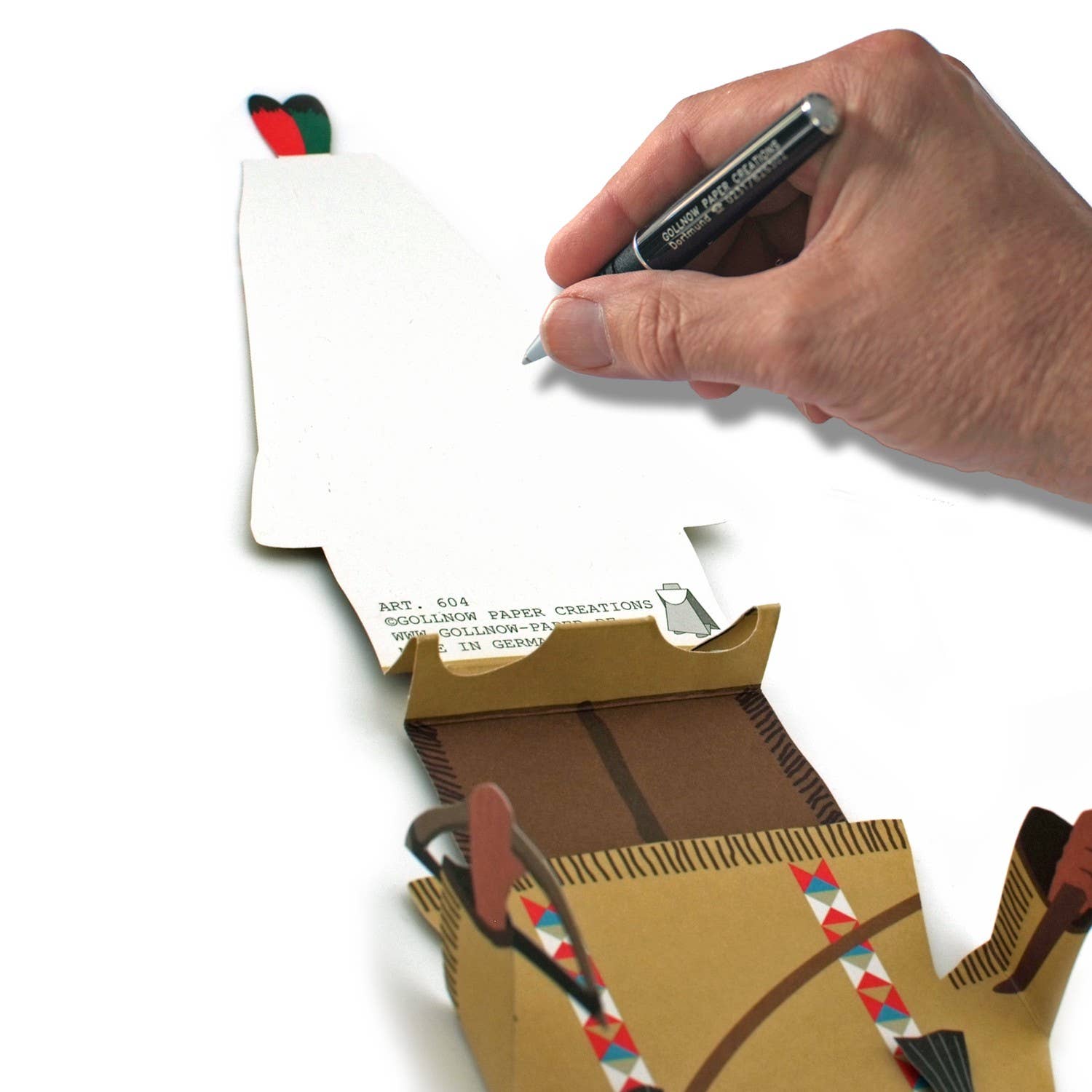 Gollnow Paper Creations - Wholesale Everyday Greeting Card - New! 3D type map Indians2