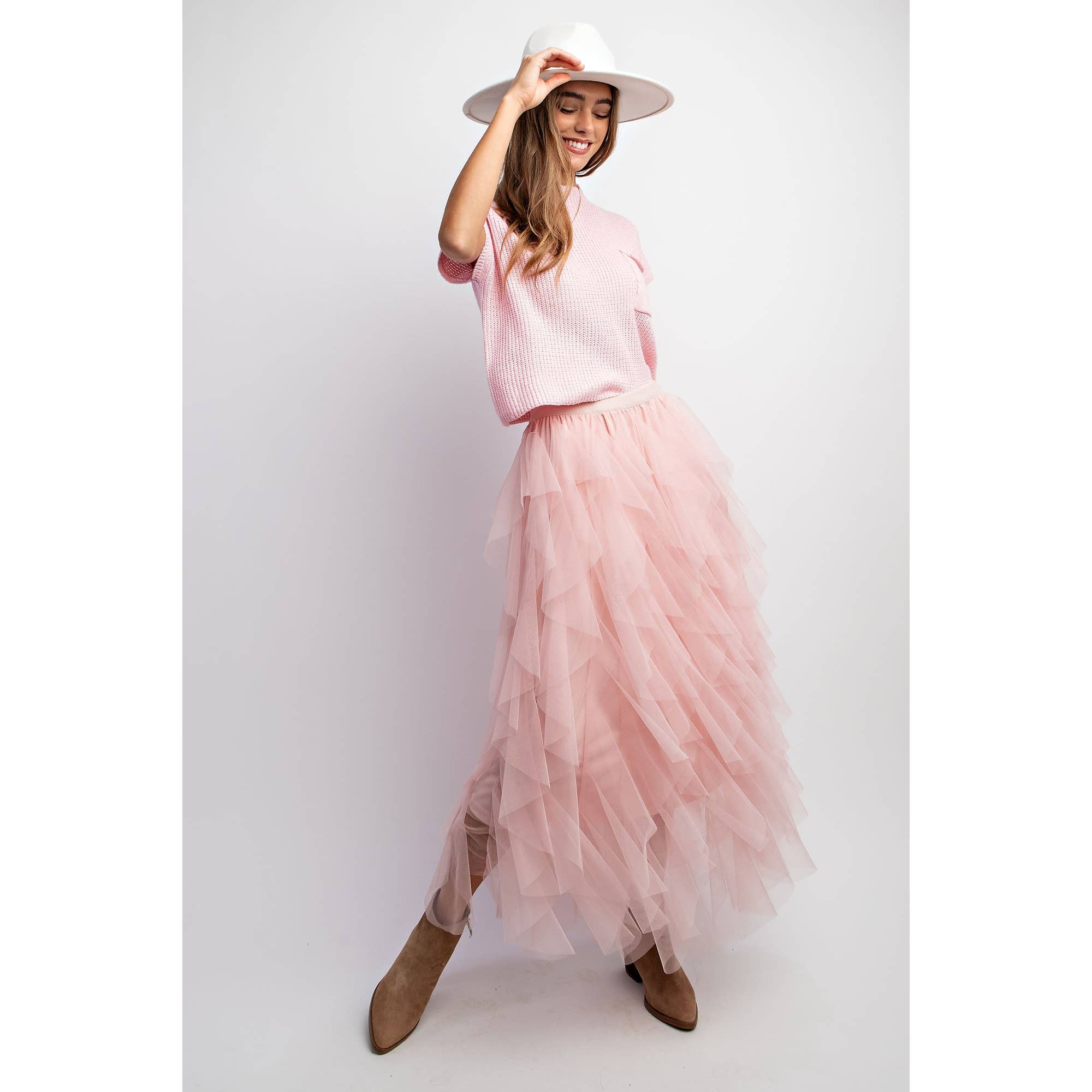 Sweet Generis - Wholesale Skirt - Women's - CASCADING TULLE MESH LAYERED MAX SKIRT32