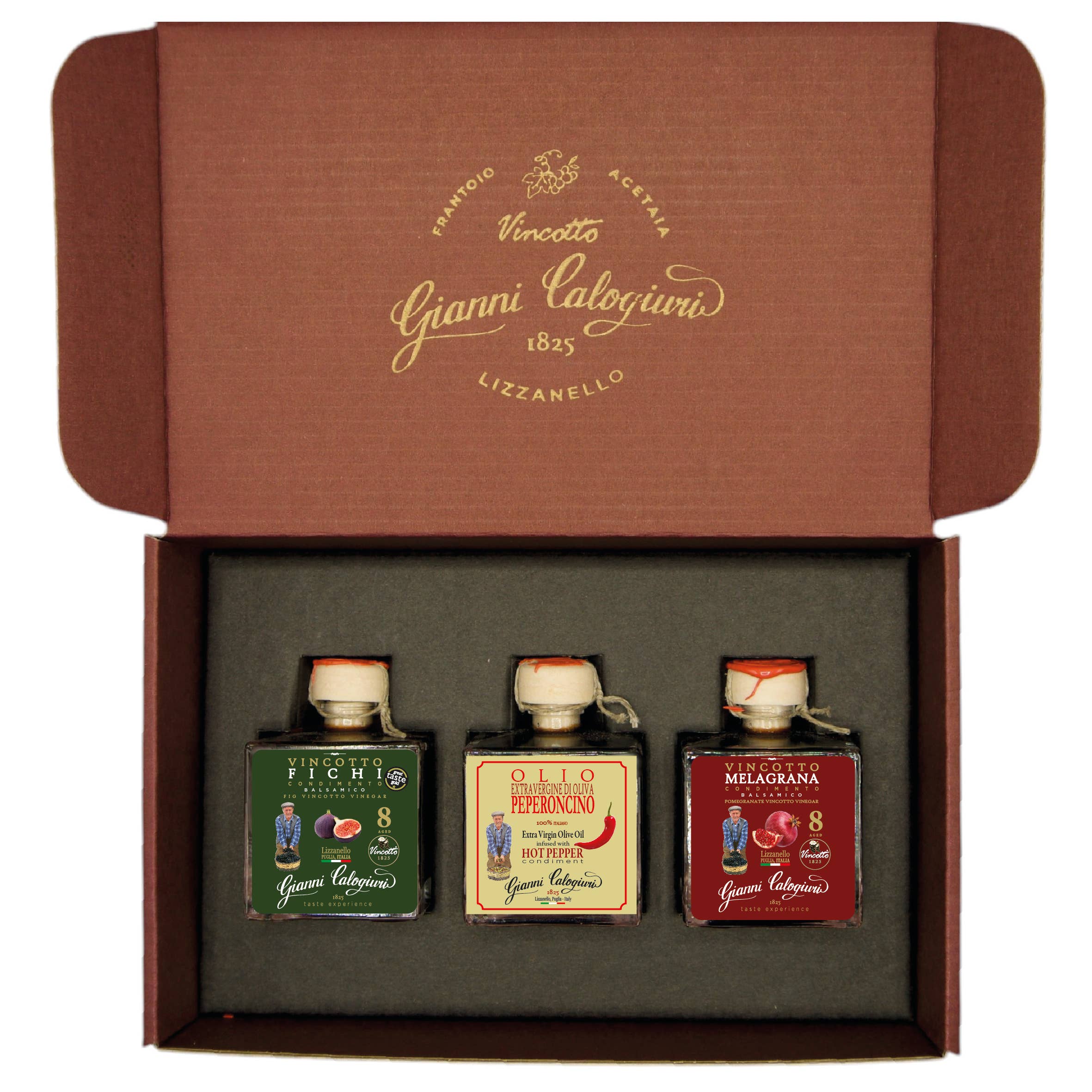 Vincotto Balsamico Gianni Calogiuri Azienda Agricola - Wholesale Gift Box - GIFT BOXES with 3 Bottles of 50ml3