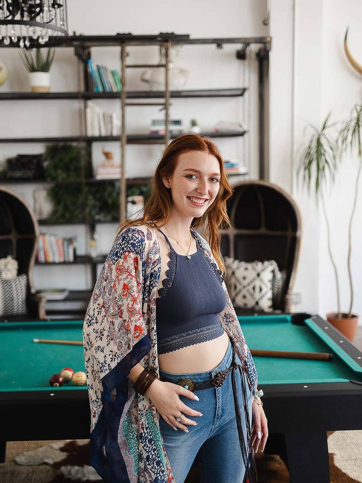 Leto Accessories - Wholesale Bralette - Women's - High Neck Crochet Lace Trim Bralette 😇12