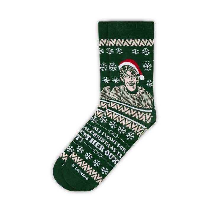 Tout ce que je veux pour Noël c'est la chaussette Louis Theroux pour la vente par Stand4 Socks