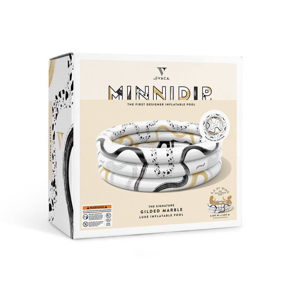 Black Minnidip Pool in Gilded Marble for wholesale on Faire3