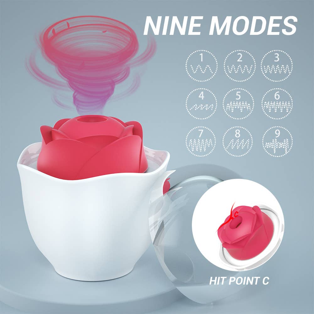 Seductive Boudoir - Vente Sex toys - Vibromasseur à succion orale Romantic Rose, jouet sexuel (Cop)6