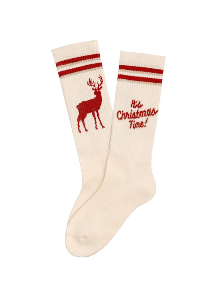LOONES - Wholesale Socks - Kids - Christmas Time Kids | carmine red