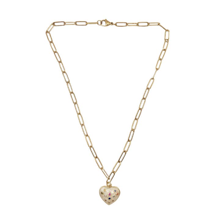 Paperclip Necklace - Heart for wholesale by Fornash