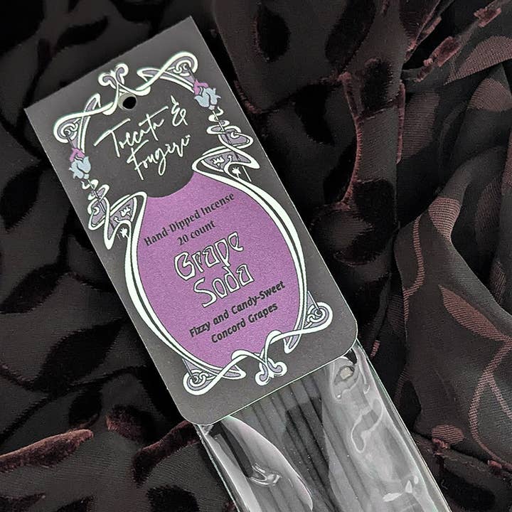 Toccata & Fougère™ Encens Trempé à la Main au Soda de Raisin pour la vente par Toccata & Fougère