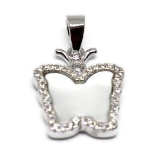 Fjäril Fx mor av pärlor Silver pläterad hänge för wholesale av Raf Rossi Gold Plated