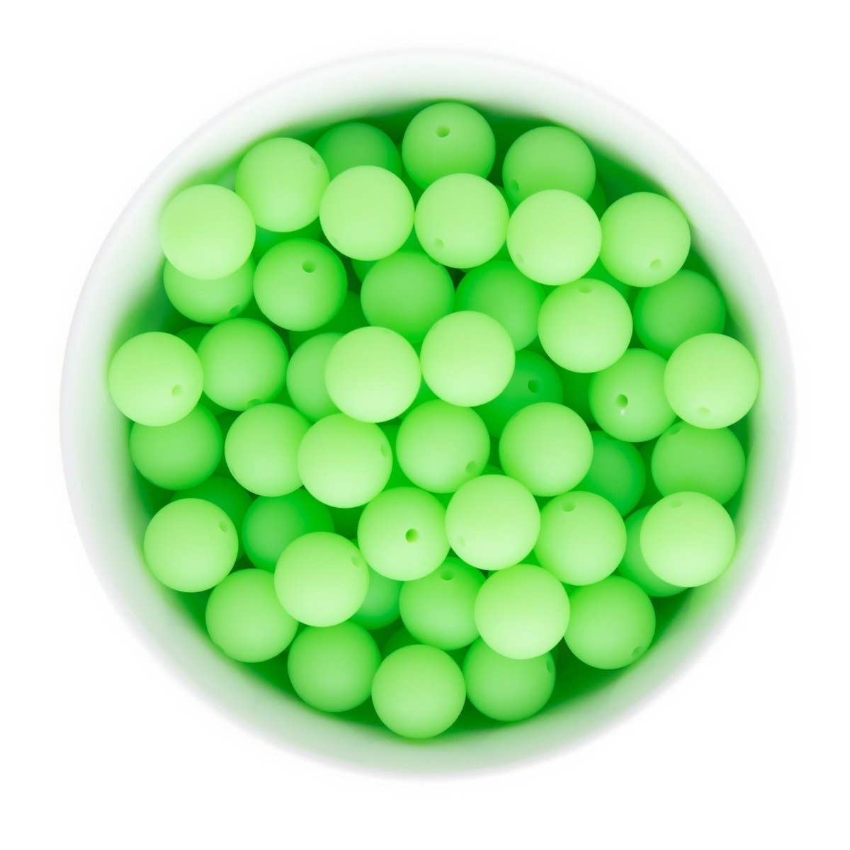 Cara & Co Silicone Craft Supply - Wholesale Beads - Glow-in-the-Dark Silicone Round Beads0