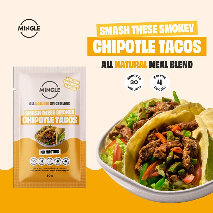 Mingle Seasoning - Wholesale Dried Spice Mix - MILD CHIPOTLE TACO - 3 PACK