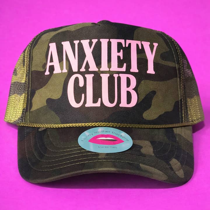 CAPPELLINO DA CAMIONISTA ANXIETY CLUB per la vendita all'ingrosso da parte di Funny Mother Truckers
