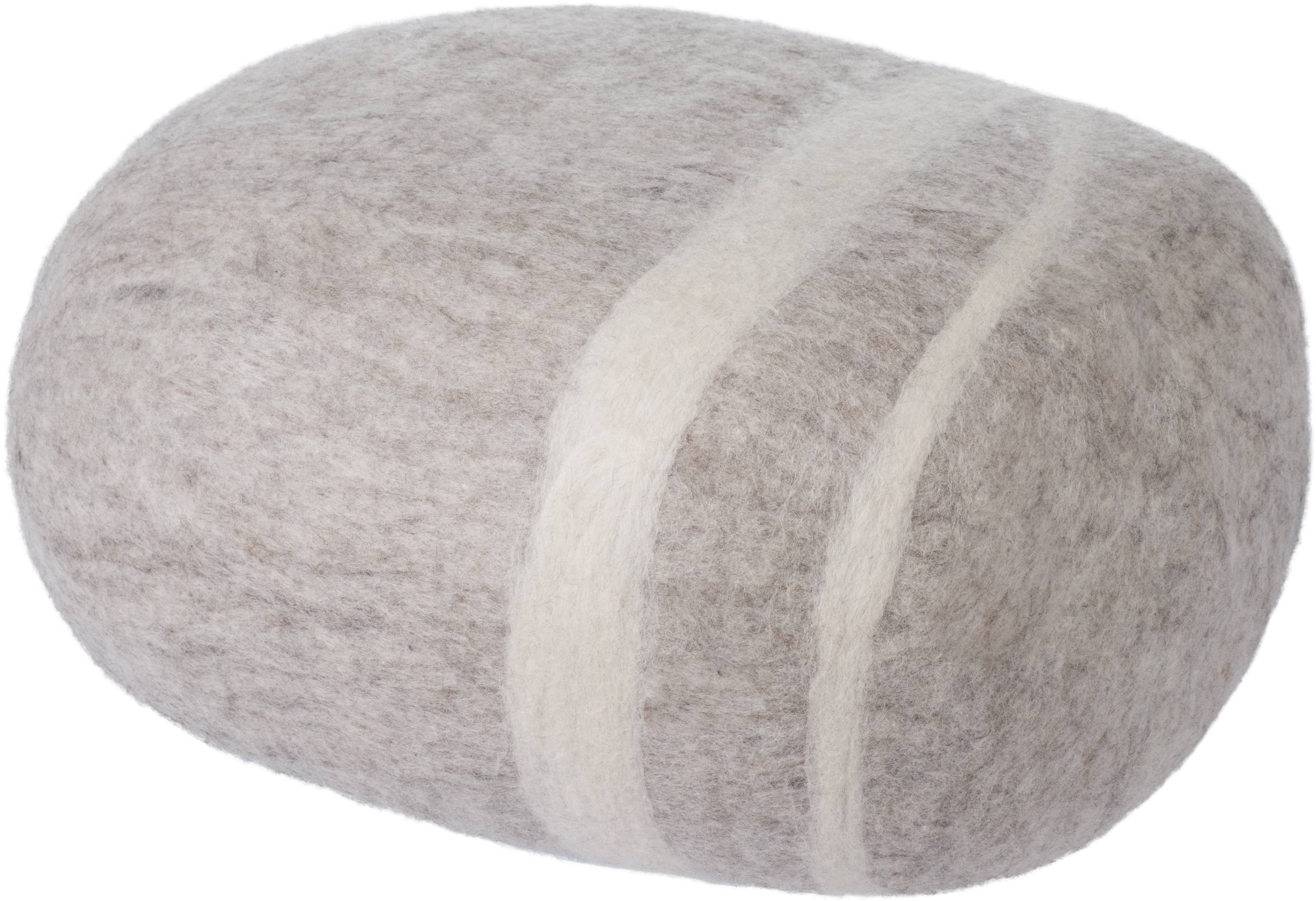 myfelt - Wholesale Pouf - Béla – Felt Pebble beige 100% wool2