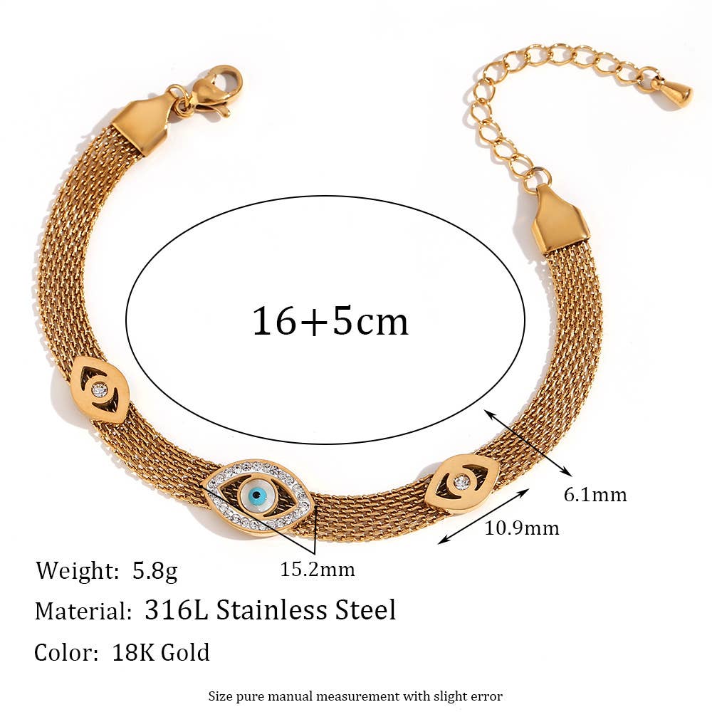 Mio Queena - Vendita all'ingrosso Bracciali a catena e a maglie - Bracciali a catena in acciaio placcato oro 18K - Multi stile18