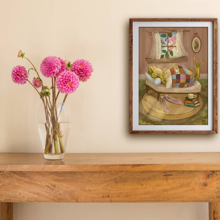 Anna Seed Art - Wholesale Art print - Art Print - Sleeping In - Cute illustration, wall art2