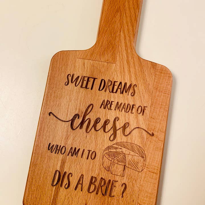 Sweet Dream are Made of Cheese - Brie Board for wholesale by Wilkerson Handmade