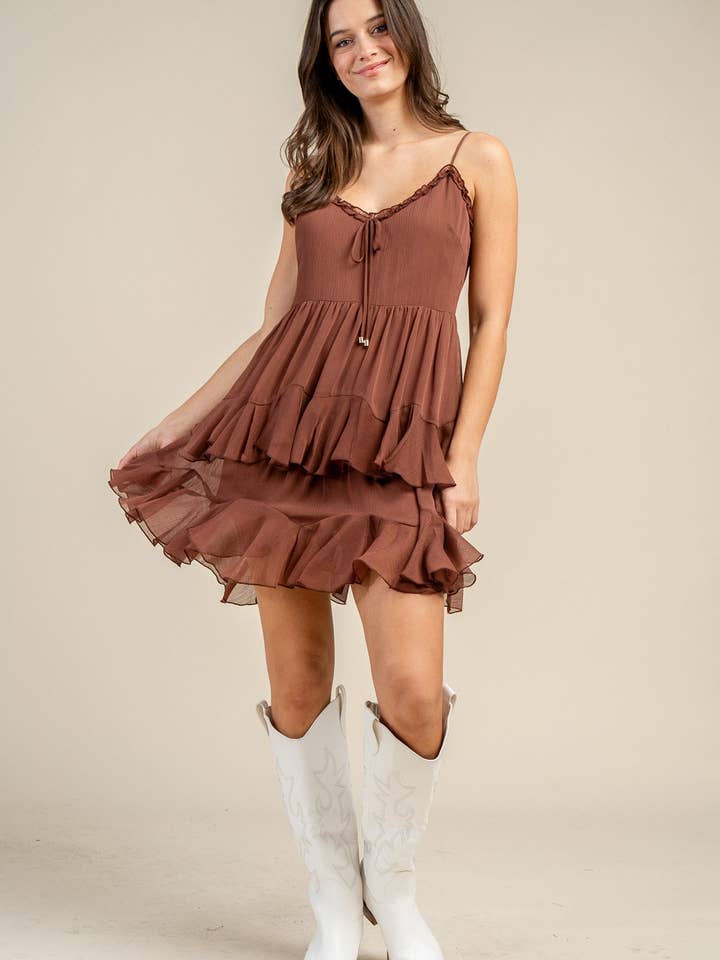 CD30674Y MULTI TIERED S/L DRESS for wholesale by BEIVY & COLLABO