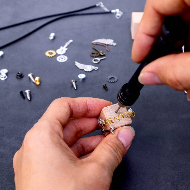 Kitsville - Wholesale DIY Craft Kit - DIY Timberbot Kit, Build 2 Wooden Robots2